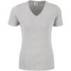 BAS-9003-GY_1024X1024 Ladies Michigan Melange V-Neck T-Shirt