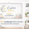 ⭐A3 Landscape Wall Calendar - Create your own design⭐
