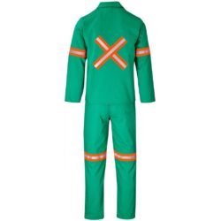 Trade Polycotton Conti - Suit Reflective Arms, Legs & Back - Orange Tape