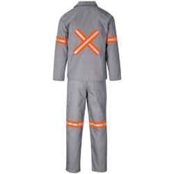 Trade Polycotton Conti - Suit Reflective Arms, Legs & Back - Orange Tape