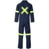 ALT-11033-N-GHBK_1024X1024 Technician 100% Cotton Conti Suit - Reflective Arms, Legs & Back - Yellow Tape