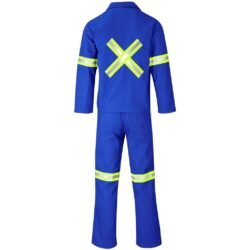 ALT-11033-RB-GHBK_1024X1024 Technician 100% Cotton Conti Suit - Reflective Arms, Legs & Back - Yellow Tape
