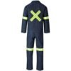 ALT-11043-DB-GHBK_1024X1024 Vintage 100% Cotton Denim Conti Suit - Reflective Arms, Legs & Back - Yellow Tape