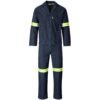 ALT-11043-DB_1024X1024 Vintage 100% Cotton Denim Conti Suit - Reflective Arms, Legs & Back - Yellow Tape
