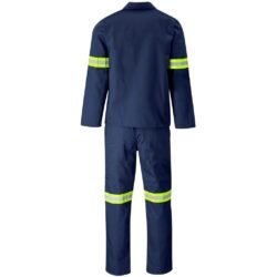 ALT-1105-N-GHBK_1024X1024 Trade Polycotton Conti Suit - Reflective Arms & Legs - Yellow Taped