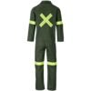 Acid Resistant Polycotton Conti Suit - Reflective Arm, Legs & Back - Yellow Tape