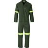 Acid Resistant Polycotton Conti Suit - Reflective Arm, Legs & Back - Yellow Tape
