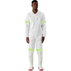 ALT-11081-W-MOFR-NOLOGO_1024X1024 Safety Polycotton Boiler Suit - Reflective Arms & Legs - Yellow Tape