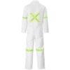 Safety Polycotton Boiler Suit - Reflective Arms Legs & Back - Yellow Tape