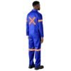 Safety Polycotton Boiler Suit - Reflective Arms Legs & Back - Orange Tape