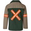 Site Premium Two-Tone Polycotton Jacket - Reflective Arms & Back - Orange Tape