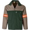 Site Premium Two-Tone Polycotton Jacket - Reflective Arms & Back - Orange Tape