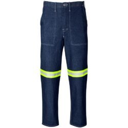 Cast Premium 100% Cotton Denim Pants - Reflective Legs - Yellow Tape