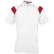 Mens Score Golf Shirt - White Red