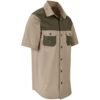 Mens Short Sleeve Serengeti 2-Tone Bush Shirt