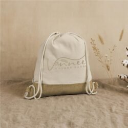 Okiyo Bijin Jute & Cotton Drawstring Bag