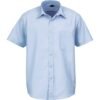 BAS-2102-BU_1024X1024 Mens Short Sleeve Washington Shirt - Blue