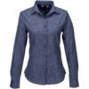 BAS-3425-N_1024X1024 Ladies Long Sleeve Huntington Shirt - Navy