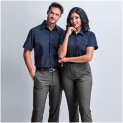 BAS-7757-N-MOGR-026-NO-LOGO_1024X1024 Ladies Short Sleeve Kensington Shirt