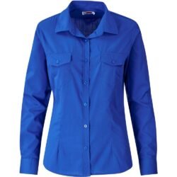 BAS-7759-RB_1024X1024 Ladies Long Sleeve Kensington Shirt - Royal Blue