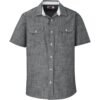 BAS-7766-GY_1024X1024 Mens Short Sleeve Windsor Shirt - Grey