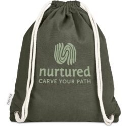 BG-OK-472-B-MG_1024X1024 Okiyo Kinchaku Recycled Canvas Drawstring Bag