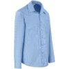Mens Long Sleeve Micro Check Shirt - Light Blue