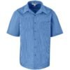 BIZ-3631-BU_1024X1024 Mens Short Sleeve Micro Check Shirt