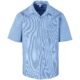 Mens Short Sleeve Micro Check Shirt - Light Blue