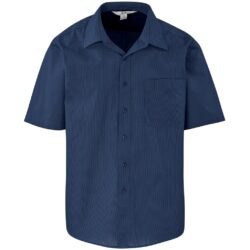 BIZ-3631-N_1024X1024 Mens Short Sleeve Micro Check Shirt