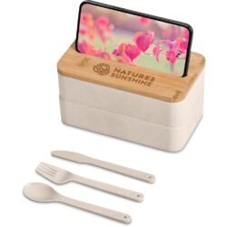 Okiyo Dura Wheat Straw & Bamboo Lunch Box Set