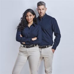 CW-UB-196-A-MOGR-059-NO-LOGO_1024X1024 Ladies Long Sleeve Brushed Cotton Twill Moderna Shirt