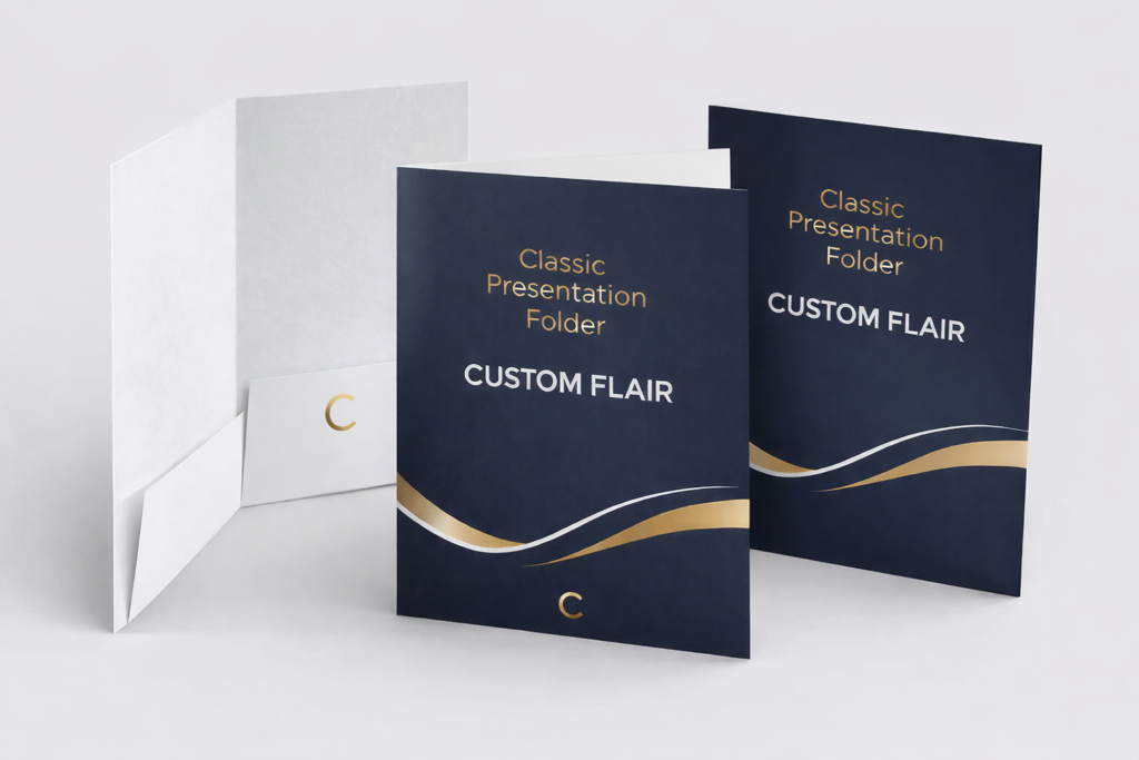 Classic A4 Presentation Folders (50 folders included) - Custom Flair