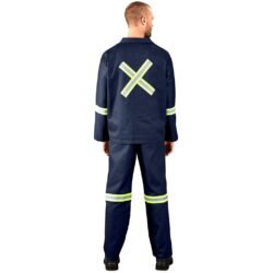 DEFAULT_1024X1024-2923 Technician 100% Cotton Conti Suit - Reflective Arms, Legs & Back - Yellow Tape