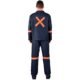 Vintage 100% Cotton Denim Conti Suit - Reflective Arms, Legs & Back - Orange Tape