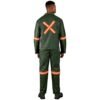 Acid Resistant Polycotton Conti Suit - Reflective Arm, Legs & Back - Orange Tape