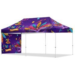 Coated Steel Sublimated Gazebo 6m x 3m -  1 Short Full-Wall Skin