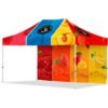 Coated Steel Sublimated Gazebo 4.5m x 3m 1 Long Full-Wall Skin
