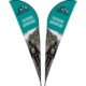 Legend 4M Sublimated Sharkfin Double-Sided Flying Banner - 1 complete unit