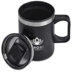 Kooshty Angelo Stainless Steel & Plastic Double-Wall Mug – 360ml