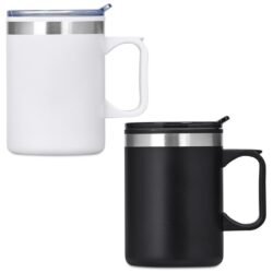 Kooshty Angelo Stainless Steel & Plastic Double-Wall Mug – 360ml