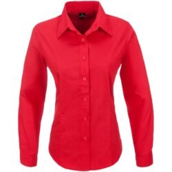 ELE-5615-R_1024X1024 Ladies Long Sleeve Preston Shirt - Red