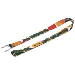 Altitude Aqua Crossbody Double-Sided Sublimated Satin Bottle Lanyard