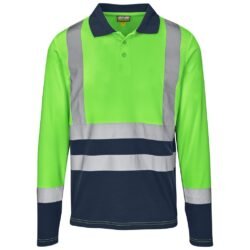 GS-AL-293-A-L_1024X1024 Long Sleeve Surveyor Two-Tone Hi-Viz Golf Shirt