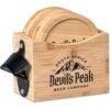 Okiyo Kanpai Bamboo Coaster & Bottle Opener Set