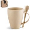 Okiyo Kawai Wheat Straw Mug & Spoon - 350ml