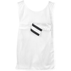 Hoppla Jackal Caddy Bib with PVC Name Sleeve-White