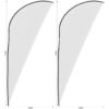 Legend 2m Sublimated Sharkfin Flying Banner Skin - Set Of 2 (Excludes Hardware)