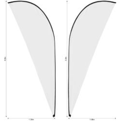 SKIN-7013-PAIR-NO-LOGO_1024X1024 Legend 3m Sublimated Sharkfin Double-Sided Flying Banner Skin (Excludes Hardware)