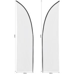 SKIN-7032-PAIR-NO-LOGO_1024X1024 Legend 2m Sublimated Arcfin Double-Sided Flying Banner Skin (Excludes Hardware)